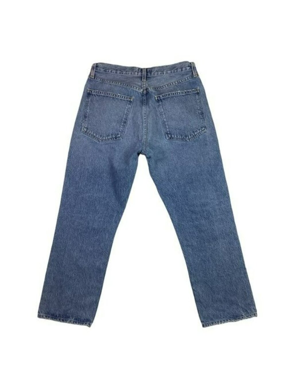 A Gold E Womens High-Rise Relaxed Straight-Leg Jeans In Medium Wash Size 31 100% - Picture 8 of 12